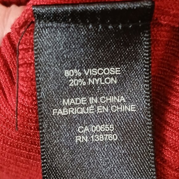 RW & Co Red Cut Out Ribbed Long Sleeve Pullover Sweater Size Large - Picture 4 of 4